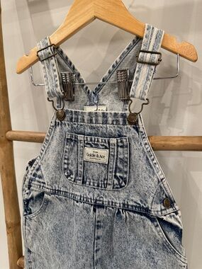 Goldie & Ace Acid Wash Denim Overalls in Light Blue
